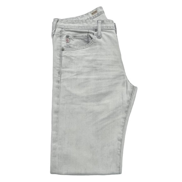 AG Adriano Goldschmied Matchbox Slim Straight Jeans - White Washed | 32 - Picture 2 of 11